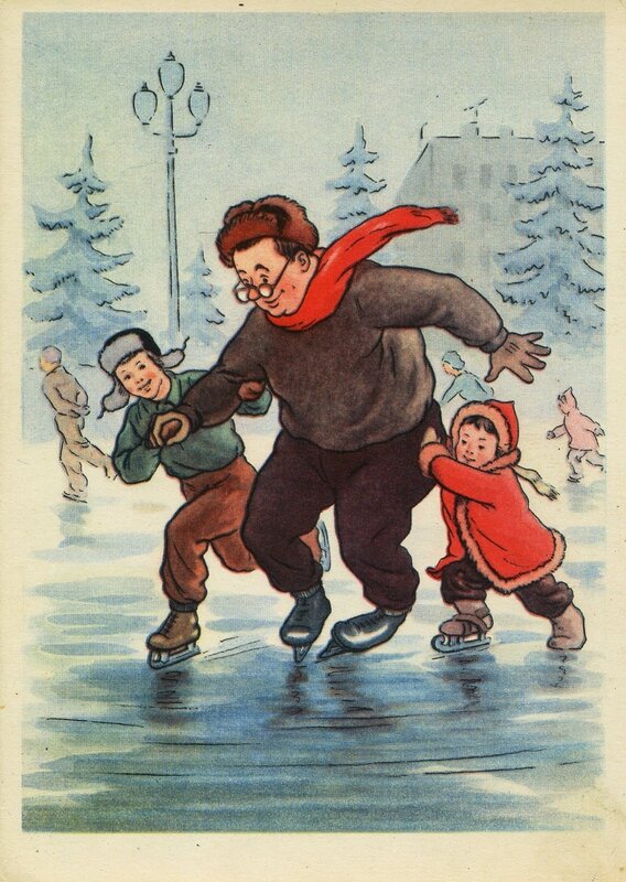 Советские открытки 50-х годов
